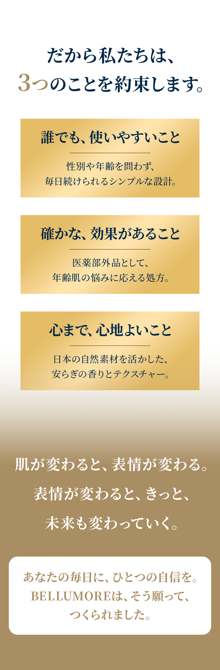 誰でも続けやすく確かな効果。メンズスキンケアBELLUMOREの3つの約束とこだわり