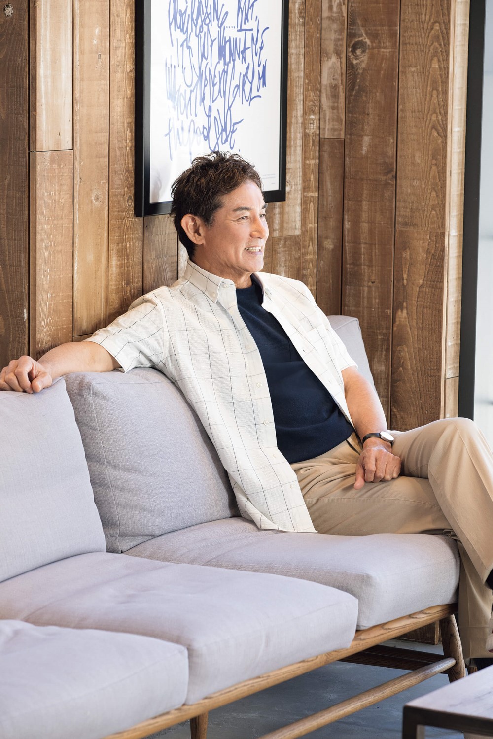 物思いにふける俳優・田中健さん