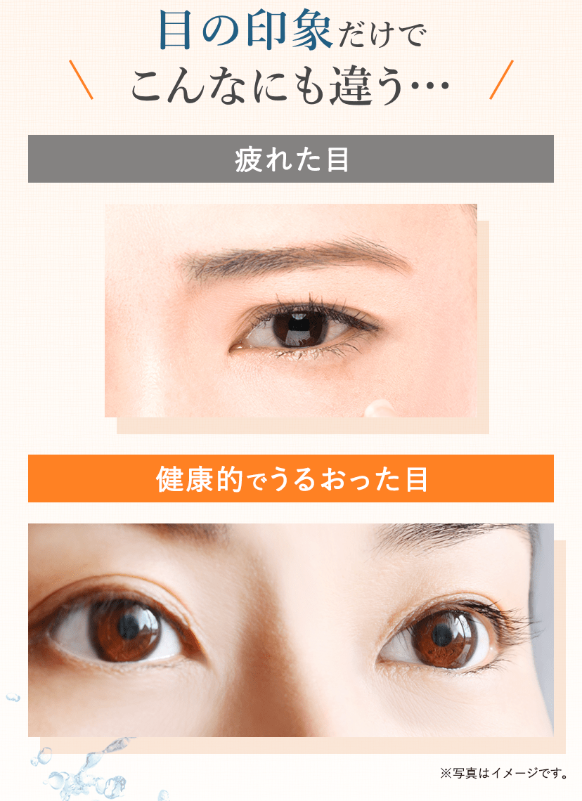 目の印象だけでこんなにも違う… ※写真はイメージです。