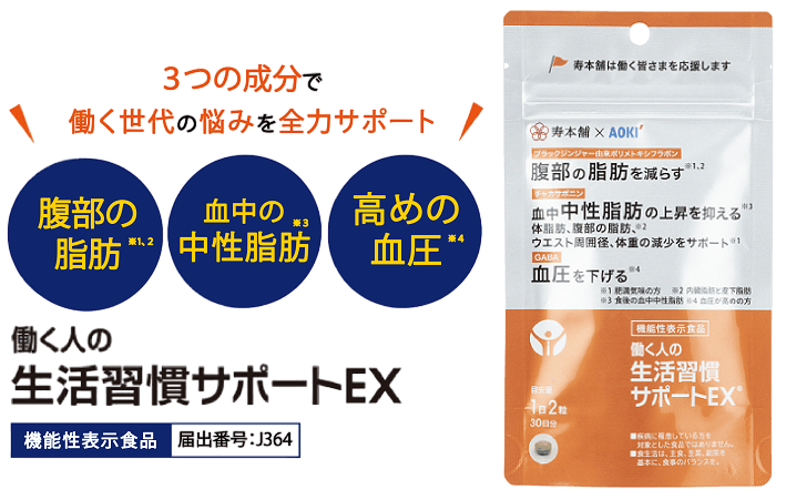 4つの成分で働く世代の健康な毎日を全力サポート